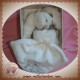 DOUDOU ET COMPAGNIE SOS LAPIN BONBON BLANC TAUPE MOUCHOIR DC2582