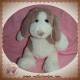 PLANET PLUCH SOS DOUDOU CHIEN POIL ECRU BLANC TACHE MARRON BEIGE JEMINI