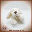 HISTOIRE D'OURS SOS DOUDOU CHIEN ECRU BLANC POIL TRUFFE MARRON