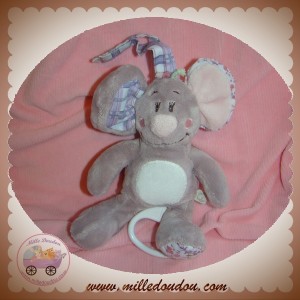 NOUKIE'S SOS DOUDOU KOALA MAUVE ROSE FLEUR MUSICAL VENTRE BLANC