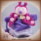 DOUDOU ET COMPAGNIE SOS COCCINELLE FRAMBOISELLE MARIONNETTE BOUCLETTE VIOLET FUSHIA MAUVE