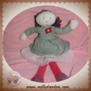 JACADI SOS DOUDOU POUPEE NINA ROBE GRIS ROSE TULLE