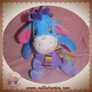 DISNEY SOS DOUDOU BOURRIQUET BLEU VIOLET ECHARPE RAYE MULTICOLORE