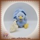 BABYNAT BABY NAT SOS DOUDOU POUSSIN CANARD BLEU COQUILLE MOUCHOIR ECRU