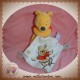 DISNEY NICOTOY SOS DOUDOU WINNIE L'OURSON MOUCHOIR BLANC TAUPE ETOILES