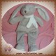 BABYNAT SOS DOUDOU LAPIN LAYETTE GRIS ECHARPE BLANCHE