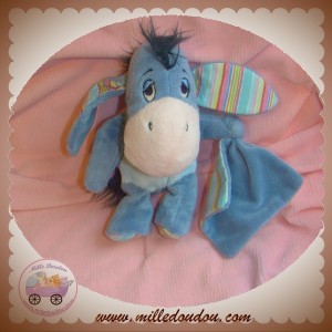 DISNEY NICOTOY SOS DOUDOU ANE BOURRIQUET BLEU VIOLET MOUCHOIR