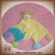 KALOO SOS DOUDOU OURS PLAT JAUNE RAYE ROUGE BLISS POMPON