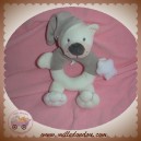 BOUT'CHOU MONOPRIX SOS DOUDOU OURS BLANC HOCHET GRIS ETOILES