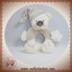 BOUT'CHOU MONOPRIX SOS DOUDOU OURS BLANC HOCHET GRIS ETOILES