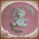 SUCRE D'ORGE DOUDOU LAPIN BEIGE MARRON CAJOU BLANC ATTACHE TETINE ETOILE LUNE