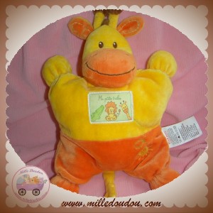 KIABI SOS DOUDOU GIRAFE JAUNE QUASI PLAT ORANGE P'TITE TRIBU 