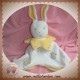 FRANCOISE SAGET SOS DOUDOU LAPIN BLANC PLAT JAUNE EMPREINTE