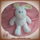 SOS DOUDOU LAPIN BLANC PETIT POIL DESSOUS PIED JAUNE