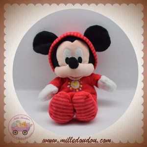 DISNEY NICOTOY SOS DOUDOU MICKEY SOURIS NOIR HABIT ROUGE CAPUCHE SOLEIL