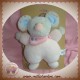 PLAYKIDS CMI SOS DOUDOU SOURIS GRISE CORPS ROSE FOULARD FLEUR