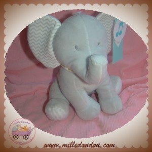 TEX SOS DOUDOU ELEPHANT GRIS ASSIS MUSICAL