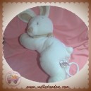 NICOTOY SOS DOUDOU LAPIN BLANC ALLONGE FOULARD BEIGE TAUPE MUSICAL