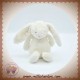 JELLYCAT SOS DOUDOU LAPIN POIL BLANC TRUFFE ROSE