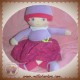 COROLLE SOS DOUDOU POUPEE HAUT VIOLET ROBE TISSU ROSE FLEUR