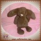 JELLYCAT SOS DOUDOU LAPIN POIL MARRON TRUFFE ROSE