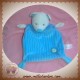 NICOTOY SOS DOUDOU OURS BLANC PLAT BLEU OISEAU ROND