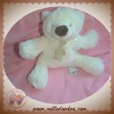 HISTOIRE D'OURS SOS DOUDOU OURS BLANC TRUFFE MARRON 16 CM ASSIS