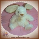 HISTOIRE D'OURS SOS DOUDOU LAPIN BLANC ECRU POIL OREILLE MARRON