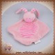 LA REDOUTE SOS DOUDOU LAPIN ROSE PLAT RAYE FUSHIA