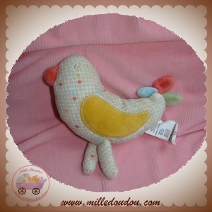 SERGENT MAJOR SOS DOUDOU OISEAU BEIGE JAUNE