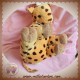 HISTOIRE D'OURS SOS DOUDOU GIRAFE ORANGE MARRON TACHETE 28 CM