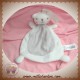 H&M H & M SOS DOUDOU OURS PLAT BLANC RAYE BEIGE JOUE ROSE