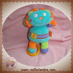 BABYSUN SOS DOUDOU LION VERT ORANGE VIOLET MUSICAL