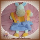 DOUDOU ET COMPAGNIE ANE MARIONNETTE JAUNE VIOLET GRAINE DE BOUILLOTTE