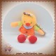 NATTOU SOS DOUDOU GARCON TIM JAUNE HAUT ORANGE HOCHET 15 CM