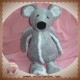 HISTOIRE D'OURS SOS DOUDOU SOURIS GRISE COUTURE BLANCHE 30 CM