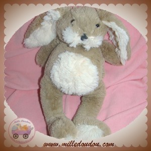 RAYNAUD LES PETITES MARIE SOS DOUDOU LAPIN PETIT POIL MARRON ECRU BEIGE