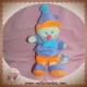 B&G SOS DOUDOU CLOWN VIOLET ORANGE NOEUD BLEU