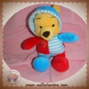 DISNEY SOS DOUDOU OURS WINNIE L'OURSON PYJAMA CAPUCHE BLEU ROUGE LUNE