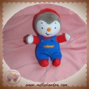 JEMINI SOS DOUDOU T'CHOUPI NOUNOURS ROUGE SALOPETTE BLEU CASQUETTE