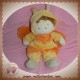 NICOTOY SOS DOUDOU GARCON ABEILLE PAPILLON ORANGE RAYE JAUNE