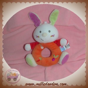 SUCRE D'ORGE SOS DOUDOU LAPIN BLANC HOCHET ORANGE JARDIN CAROTTE RADIS