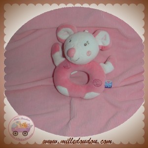 SUCRE D'ORGE SOS DOUDOU SOURIS HOCHET ROSE SPIRALES