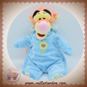 DISNEY NICOTOY SOS DOUDOU TIGROU ORANGE PYJAMA CAPUCHE BLEU GRENOUILLERE