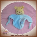 DISNEY SOS DOUDOU OURS WINNIE L'OURSON PLAT TRIANGLE BLEU CLAIR FONCE