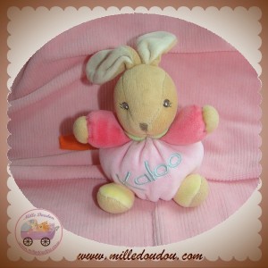 KALOO SOS DOUDOU LAPIN BOULE ROSE ROSE ATTACHE TETINE