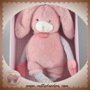 DOUDOU ET COMPAGNIE SOS LAPIN ROSE PELUCHE TISSU FLEUR POINTS LES CHOUPIDOUX DC2766