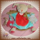 DOUDOU ET COMPAGNIE CHIEN FRAISE MARIONNETTE VERT ROSE MARRON BEBE DC2572