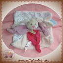 BABYNAT BABY NAT SOS DOUDOU LAPIN DIABLOTINE PLAT ROSE TISSU NOEUD