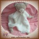 MATHILDE M SOS DOUDOU OURS PLAT BLANC NOEUD GRIS